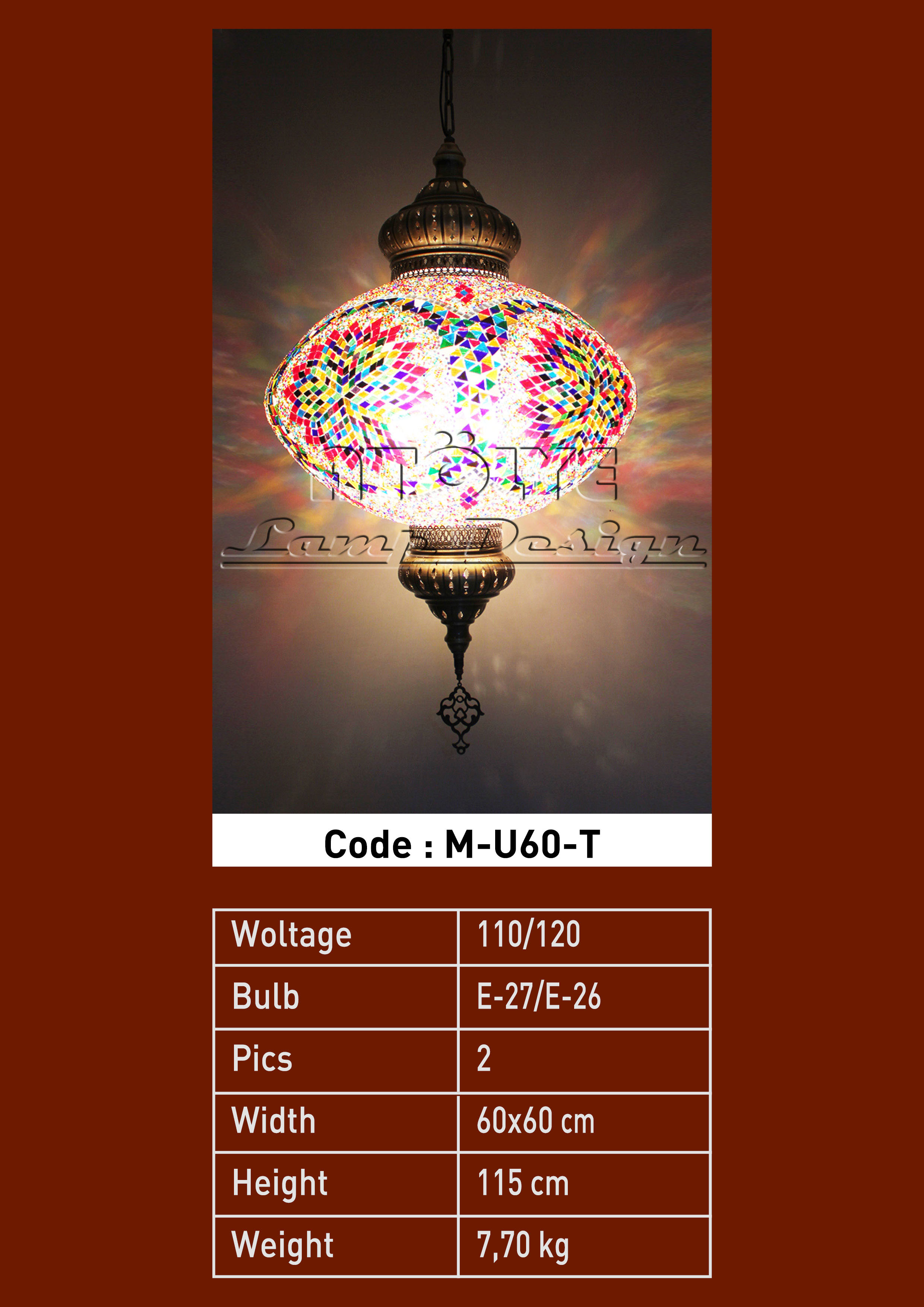 turkish mosaic lights pendant 60cm ball